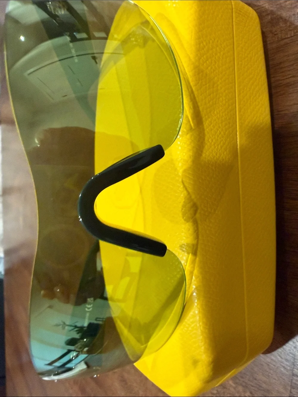 Swarovski Sunglasses with Green lenses and crystals on each stem